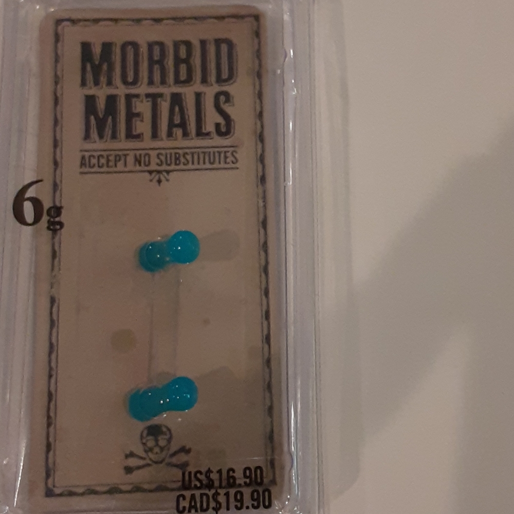6g Blue Line Agate Stone Plugs